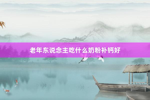 老年东说念主吃什么奶粉补钙好